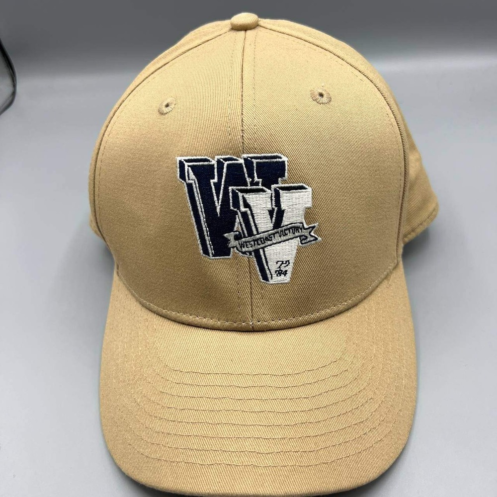 Westcoast Victory Hat Men Beige Embroidered H&M Snap Back Cap